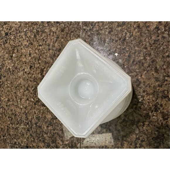 Vintage footed, milk glass compote - Picture 2 of 6